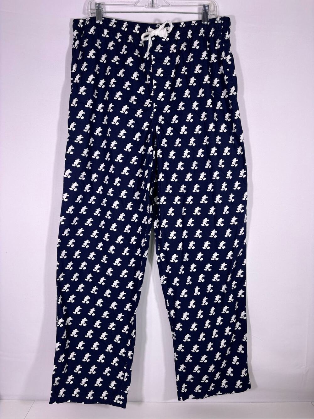 Disney Parks Mickey Mouse Pajama Pants Blue Cotton Lounge Pants Size Large